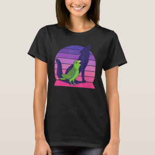 Retro Parrot I Howling Wolf I Screaming Green Parr T-Shirt