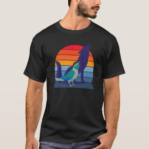 Retro Parrot I Howling Wolf I Screaming Turquoise T-Shirt