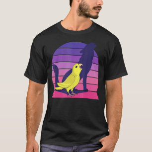 Retro Parrot I Howling Wolf I Screaming Yellow Par T-Shirt