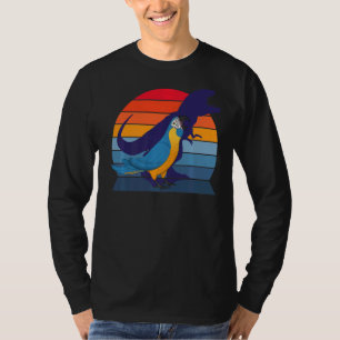Retro Parrot I Tyrannosaurus Rex I Blue throated M T-Shirt