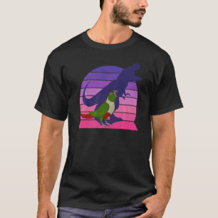 Retro Parrot I Tyrannosaurus Rex I Screaming Green T-Shirt
