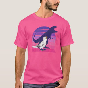 Retro Parrot I Tyrannosaurus Rex I Screaming White T-Shirt