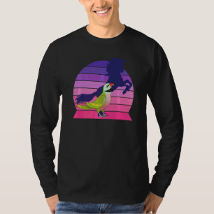 Retro Parrot I Unicorn I Moustache Parakeet T-Shirt