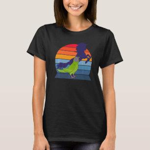 Retro Parrot I Unicorn I Screaming Dusky-headed Co T-Shirt