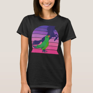 Retro Parrot I Unicorn I Screaming Male Eclectus P T-Shirt