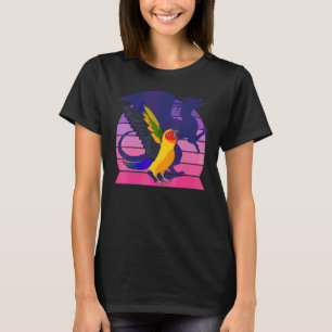 Retro Parrot I Winged Dragon I Screaming Sun Conur T-Shirt