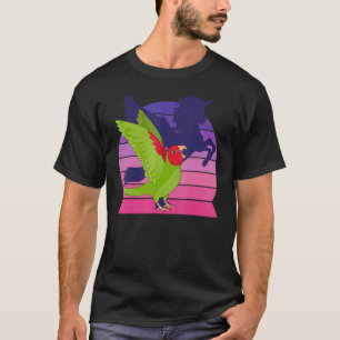 Retro Parrot I Winged Unicorn I Screaming Red mask T-Shirt