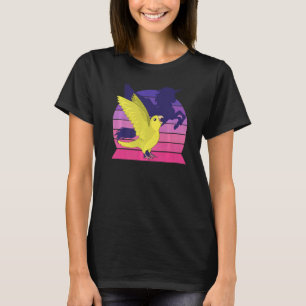 Retro Parrot I Winged Unicorn I Screaming Yellow P T-Shirt