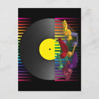 Retro Party Background Invitation Postcard