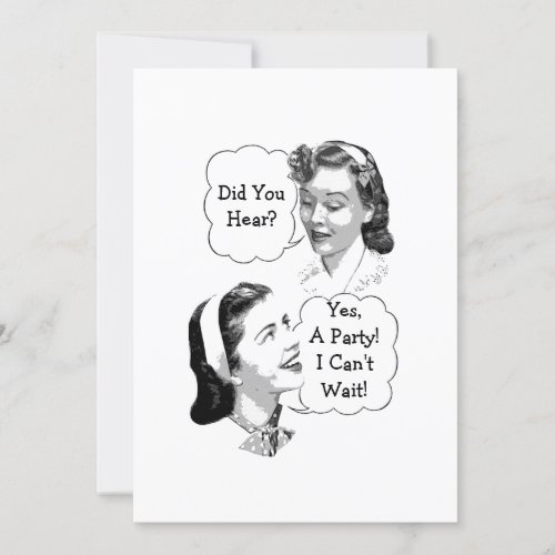 Retro Party Personalized Invitations