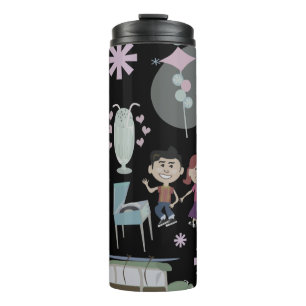 Retro Party Pattern Fifties Kids Cute Cartoon Thermal Tumbler