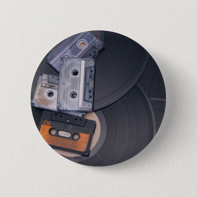 Retro Party Pinback Button (Front)