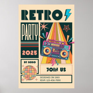 RETRO PARTY POSTER