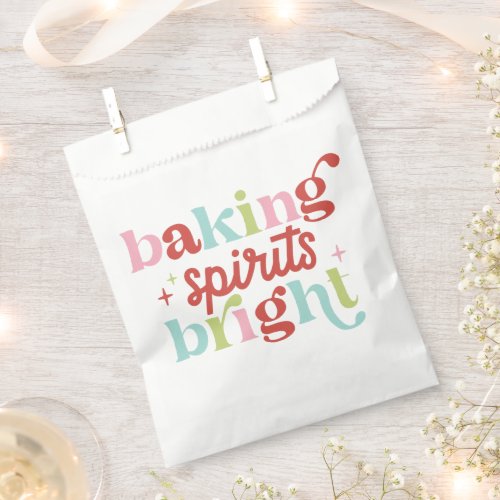 Retro Pastel Baking Spirits Bright Christmas Favor Bag
