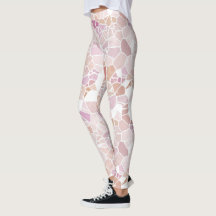 Retro Pastel Blush Pink Violet Mosaic Art Pattern