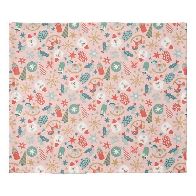 Retro Pastel Christmas  Duvet Cover (Front)