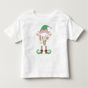 Retro Pastel Christmas Little Elf Toddler T-shirt