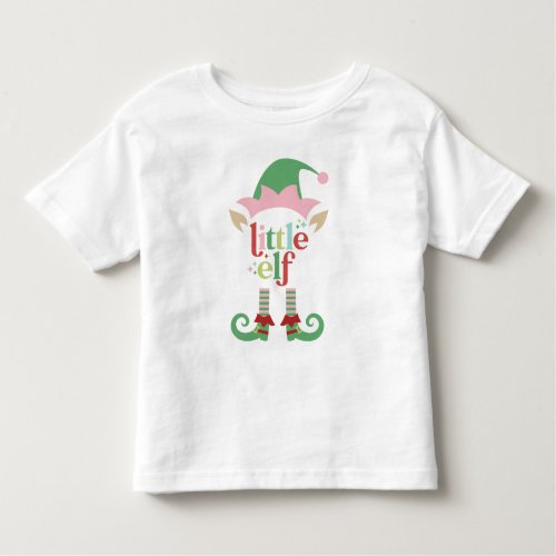 Retro Pastel Christmas  Little Elf Toddler T_shirt