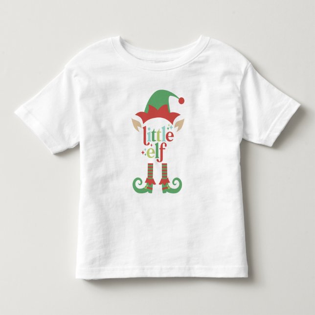 Retro Pastel Christmas | Little Elf Toddler T-shirt (Front)