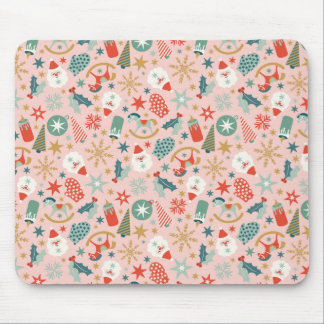 Retro Pastel Christmas Mouse Pad