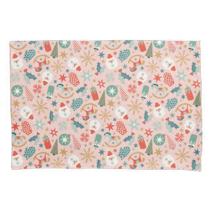 Retro Pastel Christmas Pillow Case