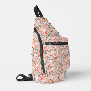 Retro Pastel Christmas Sling Bag