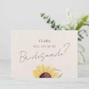 Retro Pastel Color Daisy Wedding Bridesmade Invitation