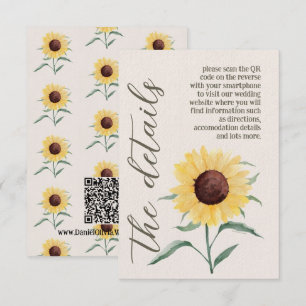 Retro Pastel Color Daisy Wedding Enclosure Card