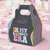 Retro pastel colourful modern birthday era  favor boxes