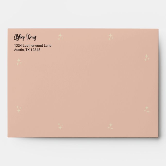 Retro Pastel Dusty Rose Bachelorette Envelope (Front)