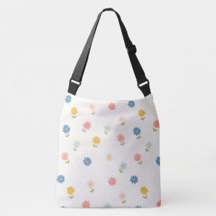 Retro Pastel Floral Baby Crossbody Bag