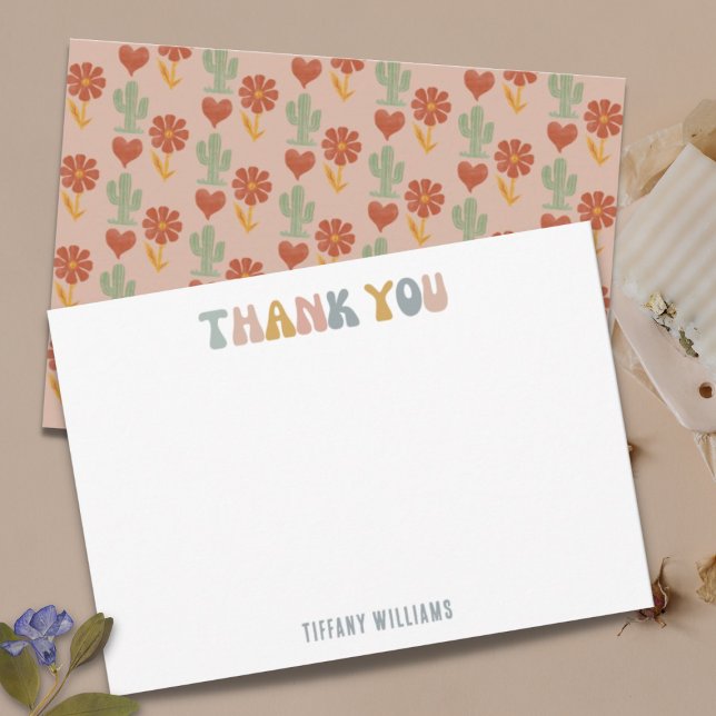 Retro Pastel Floral Custom Thank You  (Creator Uploaded)