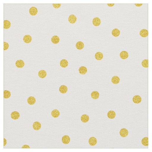 Retro pastel glitter gold polka dots pattern fabric