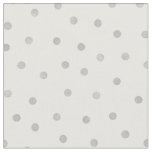 Retro pastel grey and white polka dots pattern fabric
