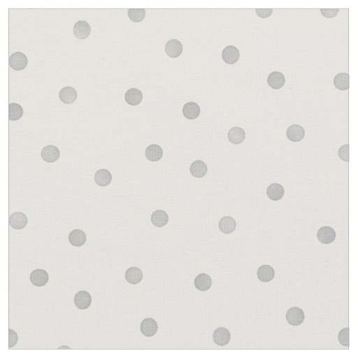 Retro pastel grey and white polka dots pattern fabric