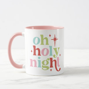 Retro Pastel Oh Holy Night Mug