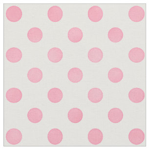 Retro pastel pink white polka dots pattern fabric