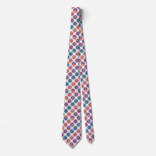 Retro Pastel Polka Dot Pattern Trendy Neck Tie