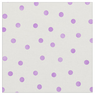 Retro pastel purple white polka dots pattern fabric