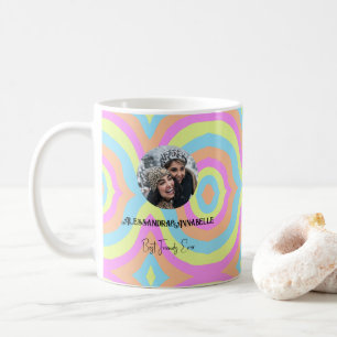 Retro Pastel Rainbow Photo template best friend Coffee Mug