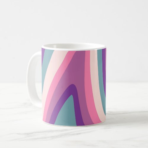 Retro pastel swirls coffee mug