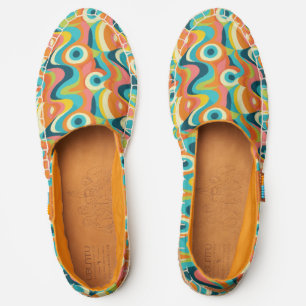Retro pastel waves espadrilles