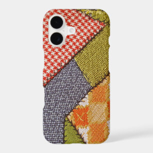 retro patchwork crazy quilt design iPhone 17 case