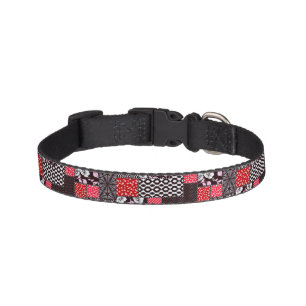 Retro Patchwork Floral Quilt Pattern Pet Collar