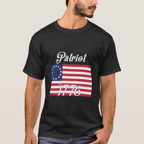 Retro Patriot 1776 Vintage Betsy Ross Flag Usa 2Nd T_Shirt