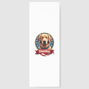 Retro Patriotic Golden Retriever Engraving Tee Bookmarks