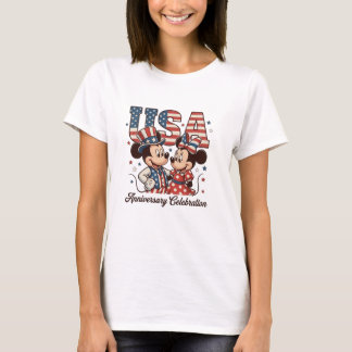 Retro Patriotic Mouse T-Shirt Graphic, Vintage USA