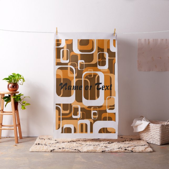 retro pattern 1971 orange. fabric (In Situ)