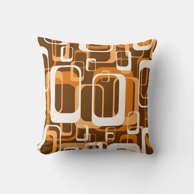 Retro Pattern 1971 Throw Pillow (Front)