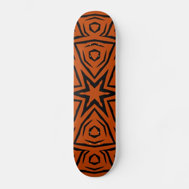 Retro Pattern Abstract Art Custom - Skateboard (Front)